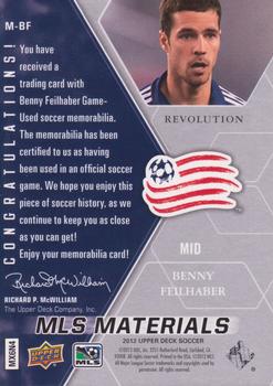 2012 Upper Deck MLS - MLS Materials #M-BF Benny Feilhaber Back
