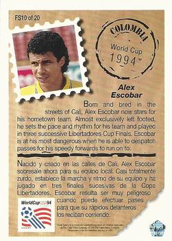 1993 Upper Deck World Cup Preview (English/Spanish) - Future Stars #FS10 Alex Escobar Back