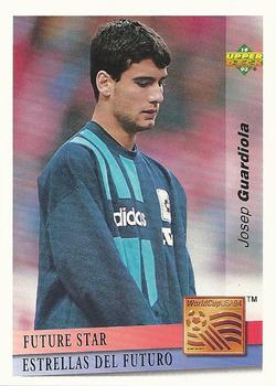 1993 Upper Deck World Cup Preview (English/Spanish) - Future Stars #FS14 Josep Guardiola Front