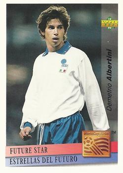 1993 Upper Deck World Cup Preview (English/Spanish) - Future Stars #FS2 Demetrio Albertini Front