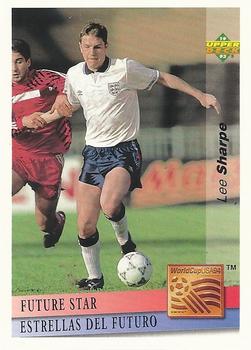 1993 Upper Deck World Cup Preview (English/Spanish) - Future Stars #FS8 Lee Sharpe Front