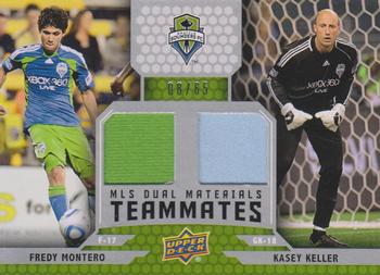 2011 Upper Deck MLS - MLS Dual Materials Teammates #TM-KM Kasey Keller / Fredy Montero Front