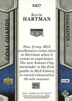 2007 Upper Deck MLS - Goal Guards #GG7 Kevin Hartman Back