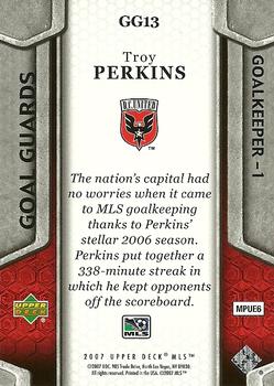 2007 Upper Deck MLS - Goal Guards #GG13 Troy Perkins Back