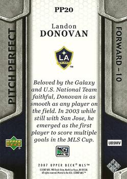 2007 Upper Deck MLS - Pitch Perfect #PP20 Landon Donovan Back