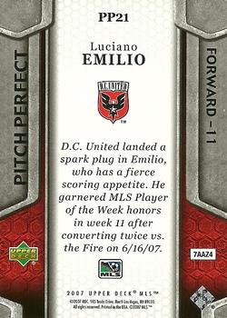 2007 Upper Deck MLS - Pitch Perfect #PP21 Luciano Emilio Back