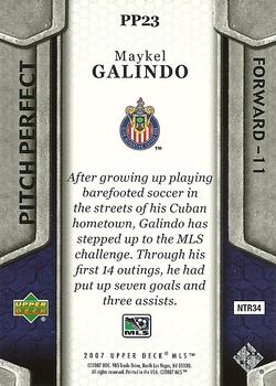 2007 Upper Deck MLS - Pitch Perfect #PP23 Maykel Galindo Back