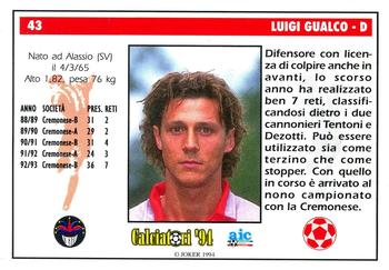 1994 Joker Italian League #43 Luigi Gualco Back