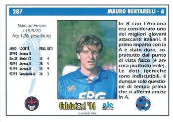 1994 Joker Italian League #287 Mauro Bertarelli Back