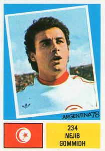 1978 FKS Publishers Argentina 78 Stickers #234 Nejib Ghommidh Front