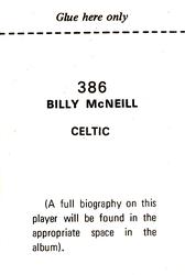 1970-71 FKS Publishers Soccer Stars Gala Collection Stickers #386 Billy McNeill Back