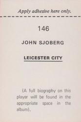 1972-73 FKS Wonderful World of Soccer Stars Stickers #146 John Sjoberg Back