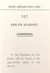 1972-73 FKS Wonderful World of Soccer Stars Stickers #157 Emlyn Hughes Back