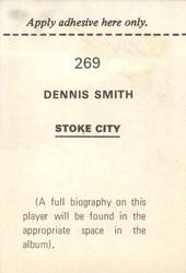 1972-73 FKS Wonderful World of Soccer Stars Stickers #269 Denis Smith Back