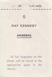 1972-73 FKS Wonderful World of Soccer Stars Stickers #6 Ray Kennedy Back