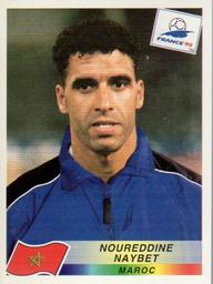 1998 Panini World Cup Stickers #54 Noureddine Naybet Front