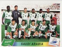 1998 Panini World Cup Stickers #192 Saudi Arabia Team Front