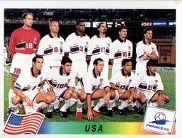 1998 Panini World Cup Stickers #410 USA Team Front
