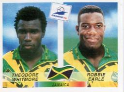 1998 Panini World Cup Stickers #558 Theodore Whitmore / Robbie Earle Front