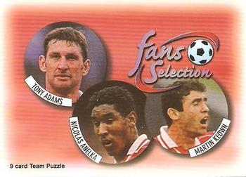 1997-98 Futera Arsenal Fans' Selection #1 Tony Adams / Nicolas Anelka / Martin Keown Front