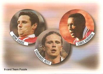 1997-98 Futera Arsenal Fans' Selection #2 Remi Garde / Emmanuel Petit / Chris Kiwomya Front