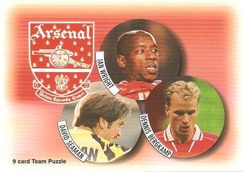 1997-98 Futera Arsenal Fans' Selection #7 David Seaman / Ian Wright / Dennis Bergkamp Front