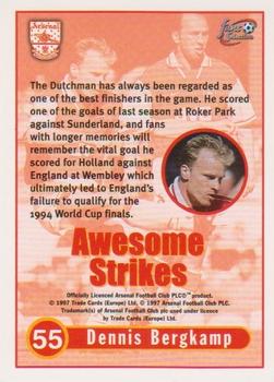 1997-98 Futera Arsenal Fans' Selection #55 Dennis Bergkamp Back