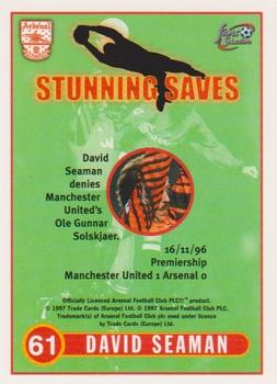 1997-98 Futera Arsenal Fans' Selection #61 David Seaman Back