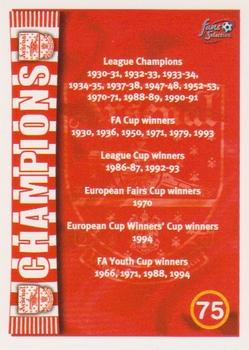 1997-98 Futera Arsenal Fans' Selection #75 Champions Back