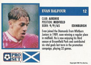 1991-92 Pro Set (Scotland) #12 Evan Balfour Back
