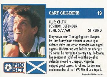 1991-92 Pro Set (Scotland) #19 Gary Gillespie Back
