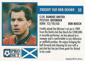 1991-92 Pro Set (Scotland) #32 Freddy Van Der Hoorn Back