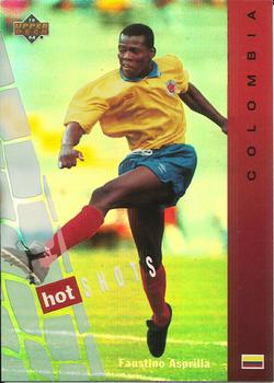 1994 Upper Deck World Cup Contenders English/Spanish - Hot Shots #HS6 Faustino Asprilla Front