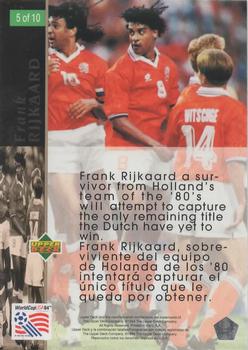 1994 Upper Deck World Cup Contenders English/Spanish - World Cup Superstars #5 Frank Rijkaard Back