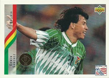 1994 Upper Deck World Cup Heroes and All-Stars #22 Erwin Sanchez Front