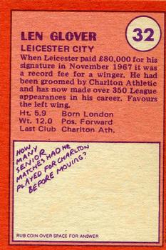 1974-75 A&BC Chewing Gum #32 Len Glover Back