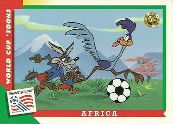 1994 Upper Deck World Cup Toons #34 Africa - Road Runner, Wile E. Front