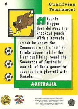1994 Upper Deck World Cup Toons #6 Australia - Hippety Hopper Back