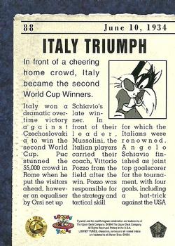1994 Upper Deck World Cup Toons #88 Host Nation Italy Triumphs! - June 10, 1934 Back