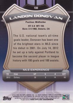 2013 Topps MLS #100 Landon Donovan Back