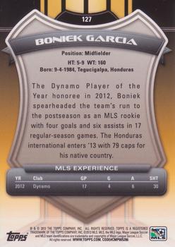 2013 Topps MLS #127a Boniek Garcia Back