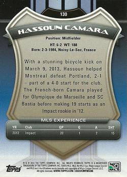 2013 Topps MLS #130 Hassoun Camara Back