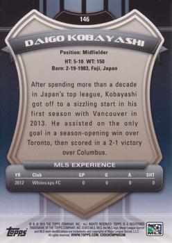 2013 Topps MLS #146 Daigo Kobayashi Back