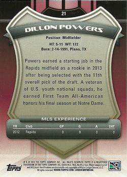 2013 Topps MLS #21 Dillon Powers Back