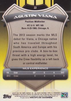 2013 Topps MLS #22 Agustin Viana Back