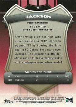 2013 Topps MLS #26 Jackson Back