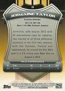 2013 Topps MLS #28 Jermaine Taylor Back