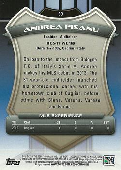 2013 Topps MLS #30 Andrea Pisanu Back