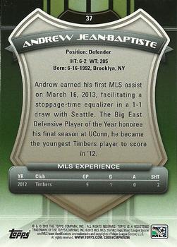 2013 Topps MLS #37 Andrew Jean-Baptiste Back