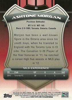 2013 Topps MLS #44 Ashtone Morgan Back